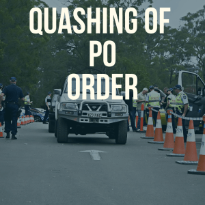 Quashing of PO order