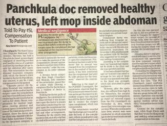 Medical Negligence cases  at State Consumer Commission Haryana