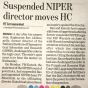 NIPER Director Suspension NIPER Director Suspension