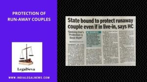 runaway couples High Court Chandigarh Case