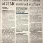Regularisation of Services of MC Contract&nbsp;staffers