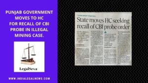 Recalling of CBI Probe in Illegal Mining Case