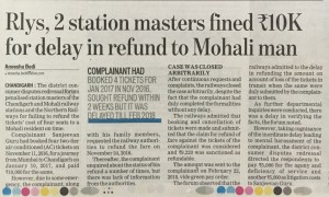 Consumer Complaint against Railway