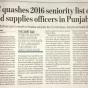 Seniority List Quashed by High Court Chandigarh Seniority List Quashed by High Court Chandigarh