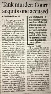 Acquittal in Murder Case