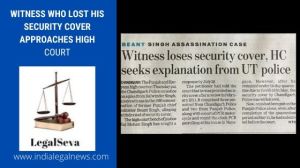 Security Cover Petition Case in Punjab Haryana High Court Chandigarh 