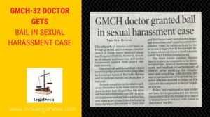 GMCH-32 Doctor gets Bail in Sexual Harassment Case