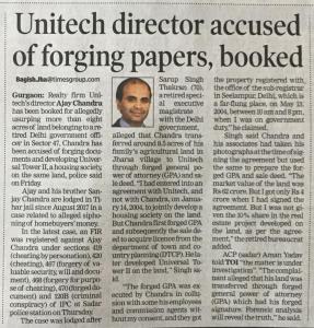 Unitech Property Fraud Matter
