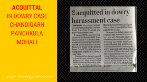 Acquittal in Dowry Case Chandigarh Panchkula Mohali