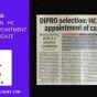 DIPRO Selection High Court restrains Appointment of Candidate DIPRO Selection High Court restrains Appointment of Candidate