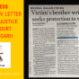 Witness Protection: Letter to Chief Justice High Court&nbsp;Chandigarh