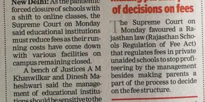 Reduction of School Fees During Covid19