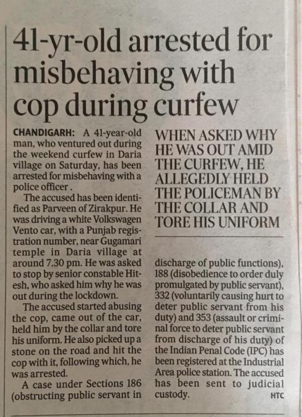 Misbehaving with Cops can get you Arrested.