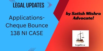 Applications-Cheque Bounce 138 NI CASE